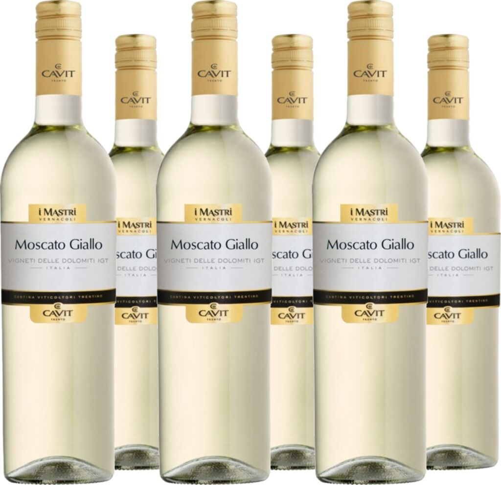 6er Vorteilspaket Moscato Giallo Vigneti delle Dolomiti IGT MV 2025 Cavit