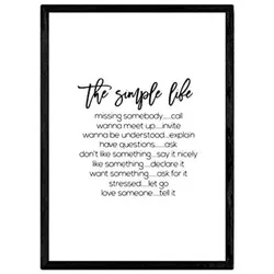POSTER Inspirierender Spruch A3 Schwarzer Rahmen