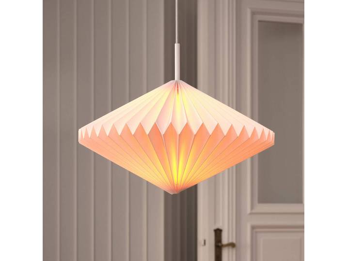 OSRAM Hängeleuchte Decor Paper Diamond, dimmbar, weiß / opal, für Wohn- / Esszimmer, Papier / Lunolit / Lunopal