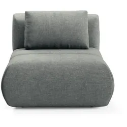 SESSEL ATOMO, Modern Polstersessel Loungesessel, Chenille-Stoff Grau