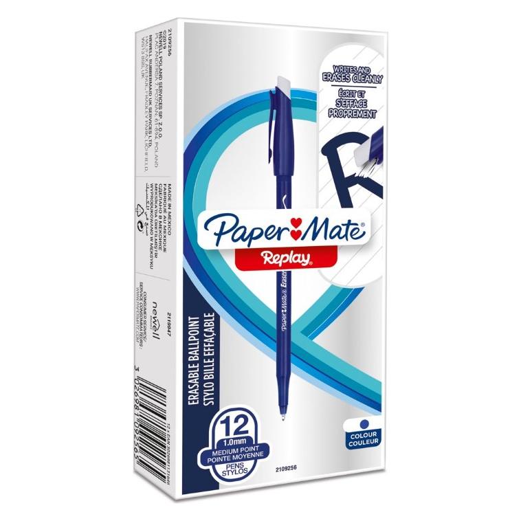 Paper Mate Radierbare Kulli REPLAY 12er Schachtel bl.M (12x) (2109256)