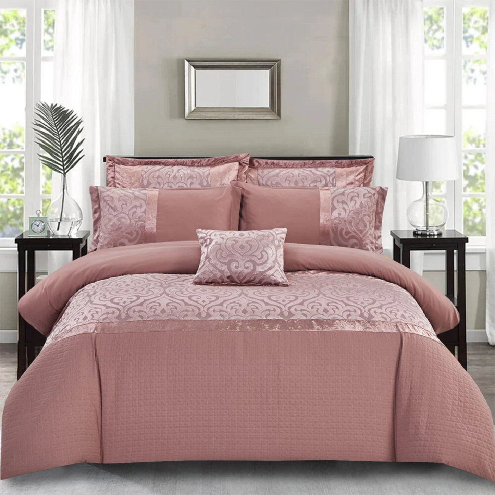 Canora Grey Duvet Cover Infinity Pink Superking