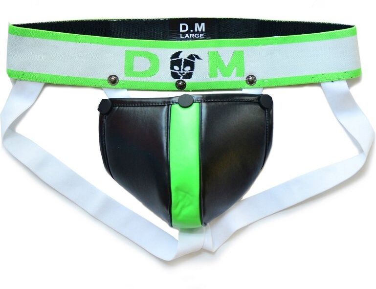 BDSMaster Jockstrap Neo Dungeon Noir-Vert fluo