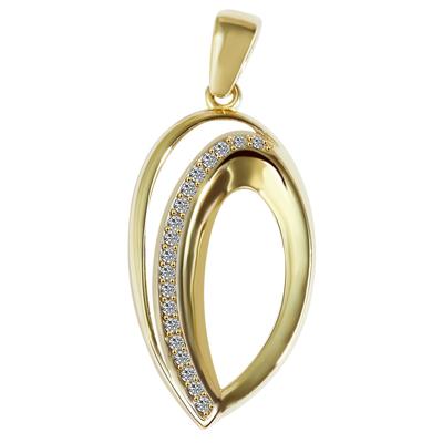 Kettenanhänger ADELIA´S "Anhänger aus 333 Gold mit Zirkonia", gold, Schmuckanhänger, Damen, Gelbgold 333, Kettenanhänger, Zum Verschenken – ideal zum Valentinstag