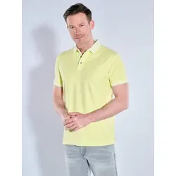 engbers Herren Polo-Shirt strukturiert Gelb regular gemustert Knopfleiste - M
