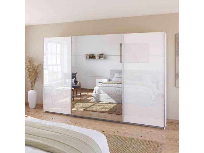 Armoire - Verre & Miroir 315cm Blanc/Blanc alpin