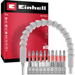 Einhell 133115 Bit-Set 11teilig Schlitz, PH, PZ, T-Profil, Innen-Sechskant, Sechskant inkl. Bithalter