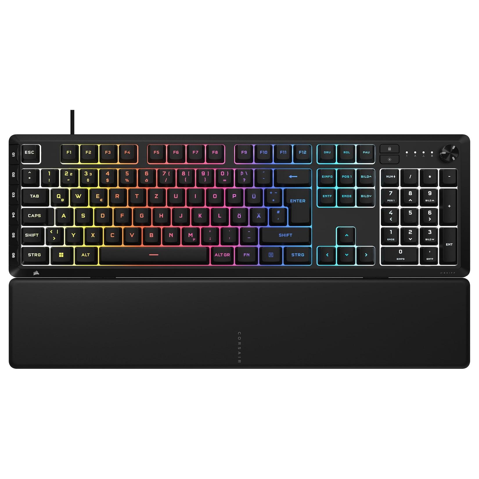 Corsair SKIFF 100 PLUS Gaming-Tastatur (CH-9226I65-DE, Gaming, kabelgebunden, kompatibel mit PC, Xbox One, Series X S, PlayStation 4, 5, Windows 10, 11 · macOS 10.15)