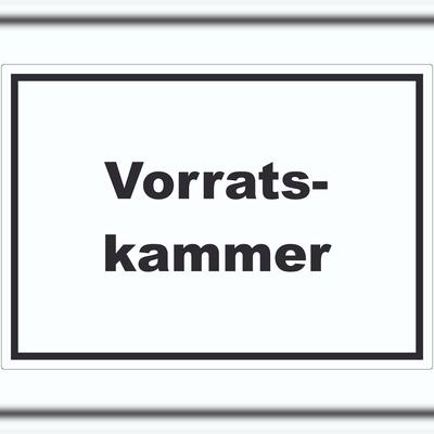 HB-Druck Vorratskammer Aufkleber mit Text Pantry Reserve waagerecht A0 (841x1189mm)