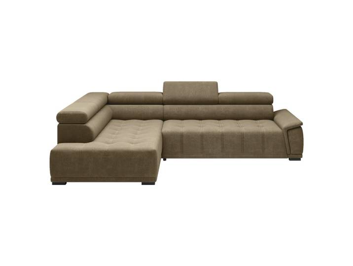 Ecksofa GREMIO 206/283 cm Taupe Chenille, Webstoff