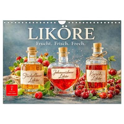 Liköre - Frucht. Frisch. Frech. (Wandkalender 2027 DIN A4 quer), CALVENDO Monatskalender