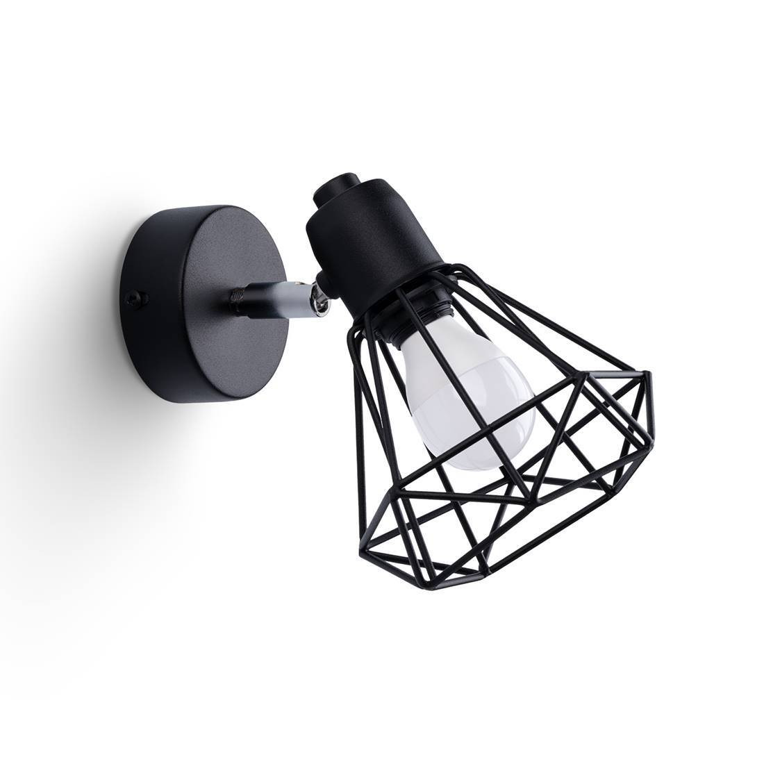 Sollux Lighting Wandlamp Artemis, industriële stijl, zwart, model SL.1105