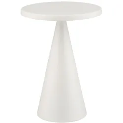 APS 17110 Tischleuchte "CONE", Akku-Leuchte, inkl. Ladestation, USB-Ladekabel und Fernbedienung, Höhe 18 cm, weiß