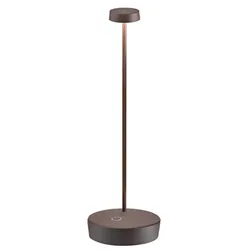 Zafferano Swap Pro Corten LED-Tischleuchte, wiederaufladbar und dimmbar