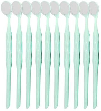 Inspired Finds AG Premium Dental Mouth Mirror Set Double Sided Front Surface Exam Reflector For Professional Oral Examination green 1box
