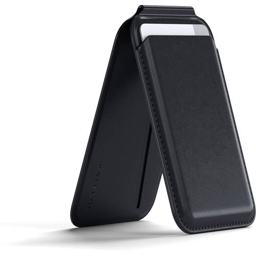 Satechi Magnetic Wallet Stand Leder Case Apple iPhone (MagSafe) Schwarz ST-VLWK