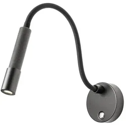 LED-Wandleuchte Drill schwarz matt 10.5x10x38.5 cm