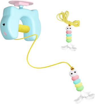 Inspire Picks Rechargeable Interactive Flying Bird Cat Toy For Hunting And Stress Relief blue
