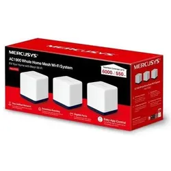 Mercusys Halo H50G (3-pack) AC1900 Whole Home Mesh Wi-Fi System, Router