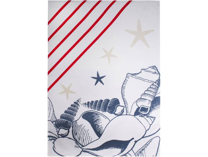 Geschirrtuch STUCO Nautica , bunt (weiß, blau, rot), B:50cm L:70cm, 100% Baumwolle, Geschirrtücher, Geschirrtuch
