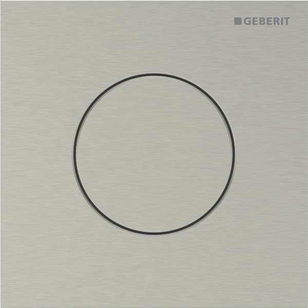 Plaque de commande Geberit Type 40 246118ID1 ronde, pour urinoir à déclenchement pneumatique, nickel brossé