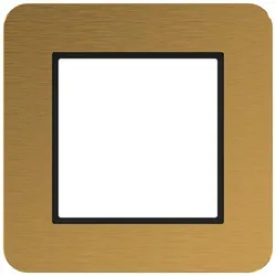 Hager WAD9100X05 Rahmen 1fach, C.8, solar alu, gebürstetes Aluminium