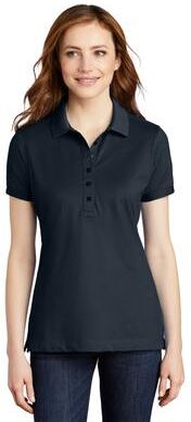 Port Authority L555 Women's Stretch Pique Polo Shirt in Dress Blue Navy size XXL   Triblend