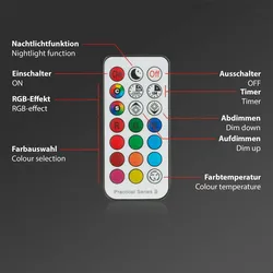 Briloner, Deckenstrahler, RGB-CCT LED Einbauleuchten-Set,weiss,3xLED/4,8W, IP65 (450 lm)