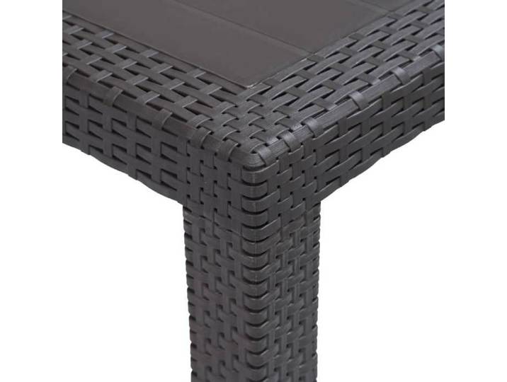 Table d'extérieur Table de jardin Marron 220x90x72cm Plastique Aspect de rotin SQZR895384 - BELLE MAISON DECO