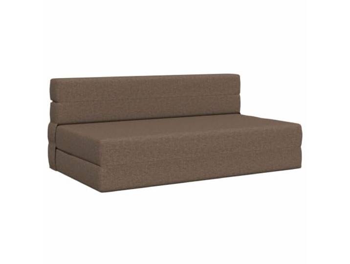 Coespram Klappsofa Faltbar 152x86.5x60cm Schlafsofa Stoff Taupe Vielseitiges 2 in 1 Schlafsofa mit abnehmbarem Waschbezug für Wohnzimmer und Schlafzimmer.