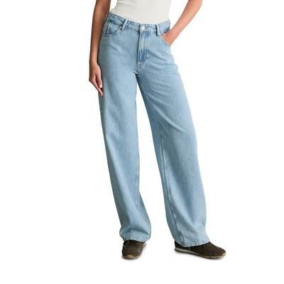 Weite Jeans MARC O'POLO DENIM "aus leichter Bio-Baumwoll-Qualität", Damen, Gr. 26, Länge 30, blau (light blau), Obermaterial: 100% Baumwolle, unifarben, normal, Jeans