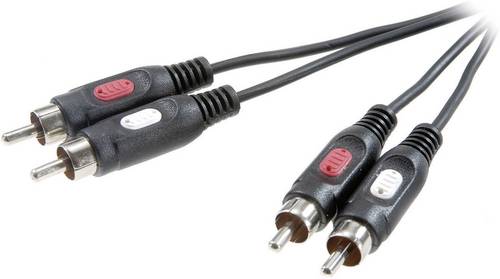 SpeaKa Professional SP-7870624 Cinch Audio Anschlusskabel [2x Cinch-Stecker - 2x Cinch-Stecker] 10.00m Schwarz