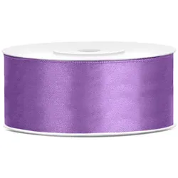 PartyDeco Satin Geschenkband lavendel 25m 25mm breit
