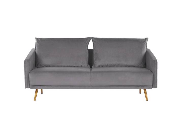 3-SITZER-SOFA Samtstoff Grau Maura
