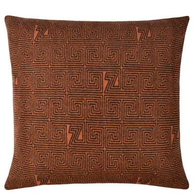 Dekokissen ZOEPPRITZ1828 "Soft-Fleece Legacy", braun (chili, gemustert), B:60cm L:60cm, Polyester, Viskose, Dekokissen_Sitzkissen_Kissenhüllen, Kissenbezug aus Fleece