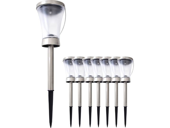 LED Solarleuchte NÄVE Veronica , silber (silberfarben), H:39,5cm Ø:9cm, Leuchten, LED Solarleuchte