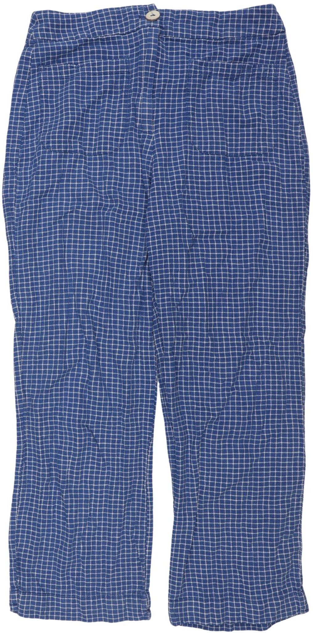 nice things Damen Stoffhose, Blau, Gr. EU 32 (IT 38), Leinen / Viskose - Second Hand