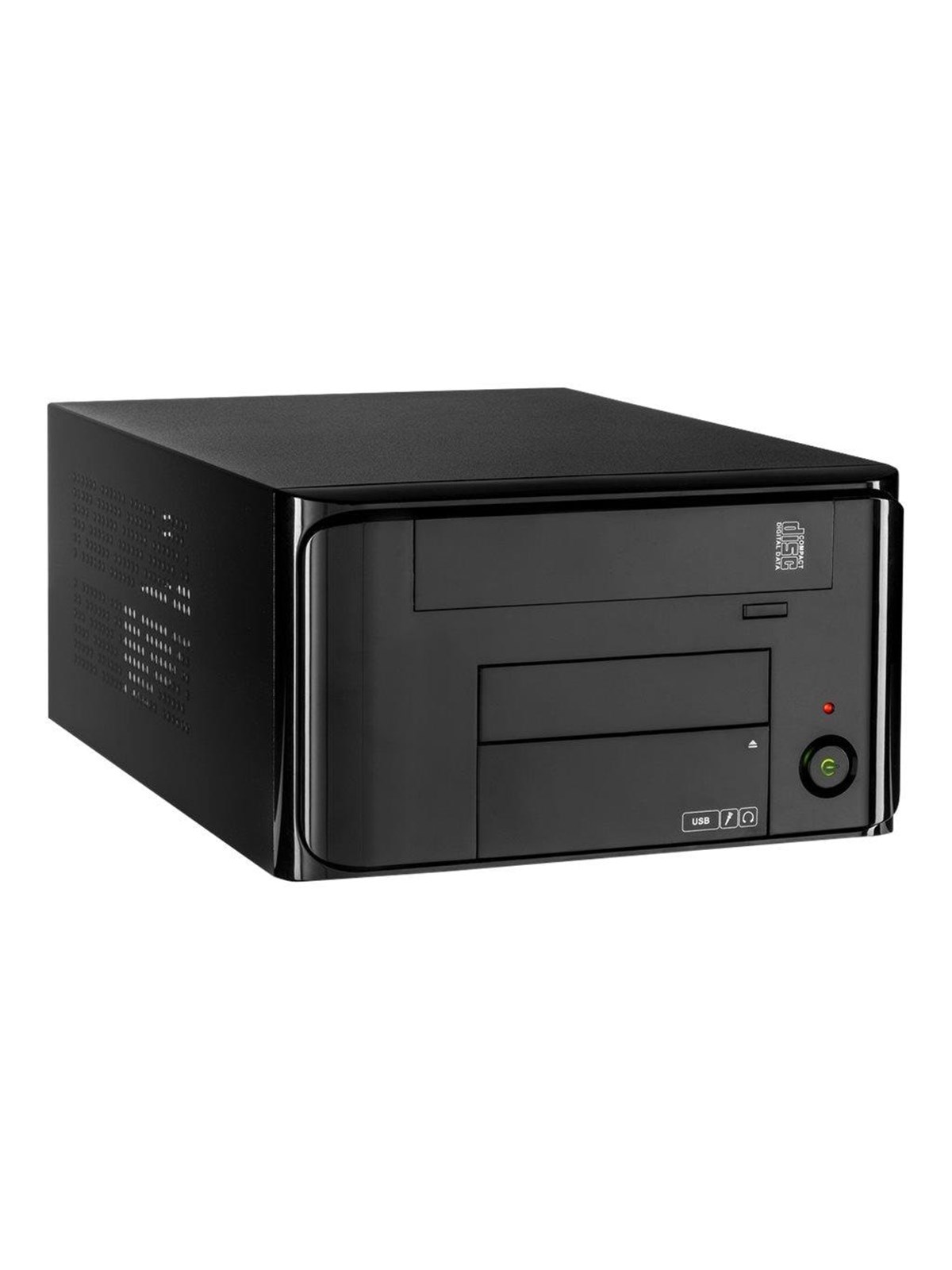 Inter-Tech MI-008 ITX - Gehäuse - Ultra small form factor - Schwarz