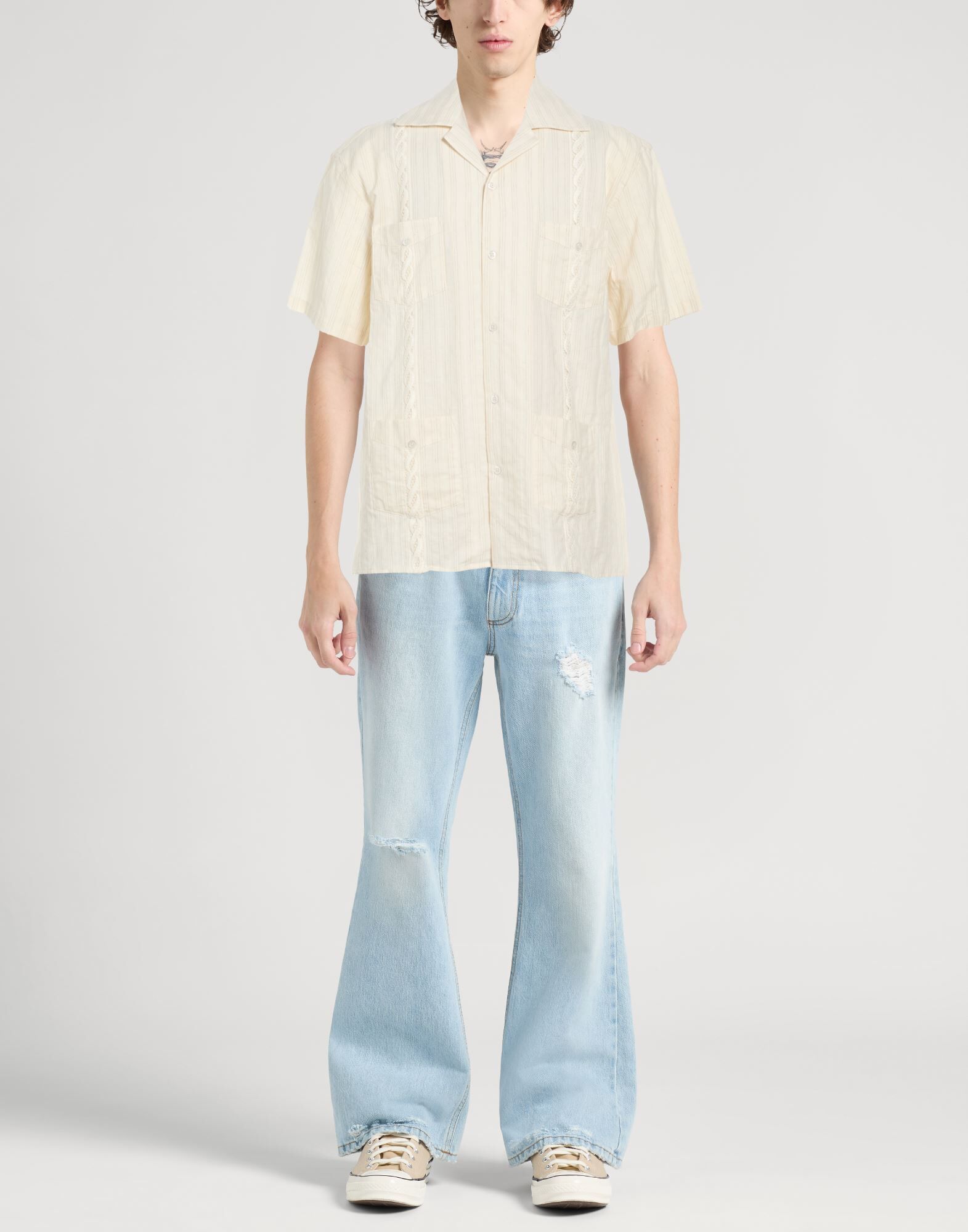 Monsieur Camisa Hombre Hueso S Hombre