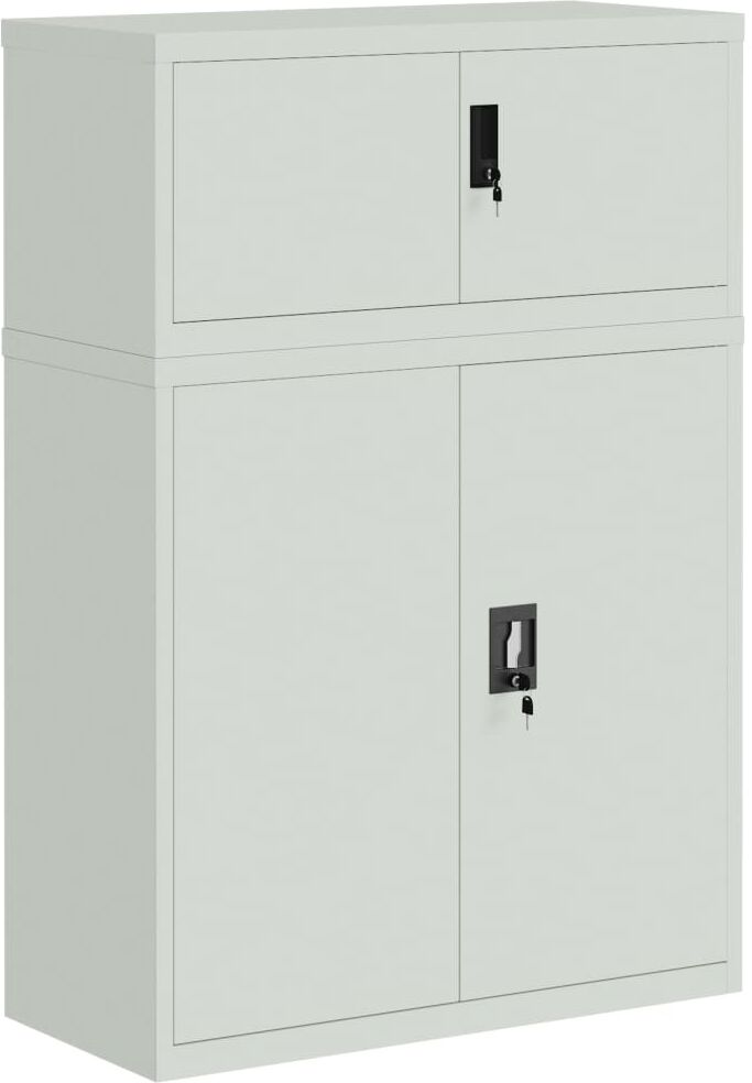 vidaXL Classeur gris clair 90x40x130 cm acier