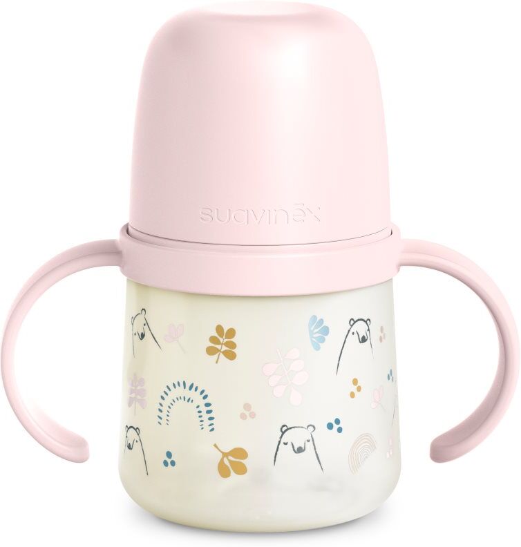 Suavinex Bear gourde pour enfant avec poignées Pink 1 pcs