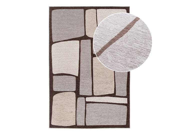 Kurzflorteppich Nera Grau/Beige/Grau/Beige 160 x 230cm Polyester