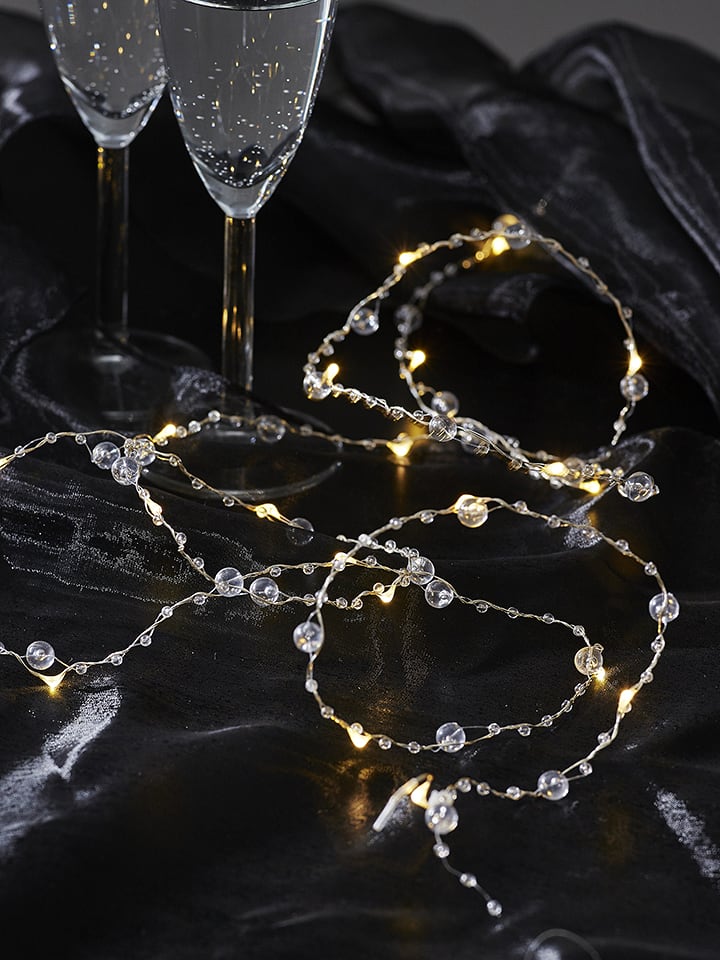 STAR Trading LED-Perlen-Lichterkette "Dew Drops" in Warmweiß - (L)190 cm - onesize