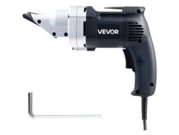 VEVOR Elektrische Blechschere, 4,0 A kabelgebundene Metallschere mit 360°-Schwenkkopf, variable Drehzahl, kontinuierliches Schneiden, sauberer Schnitt für 1,22 mm verzinkten Stahl, 1 mm Edelstahl