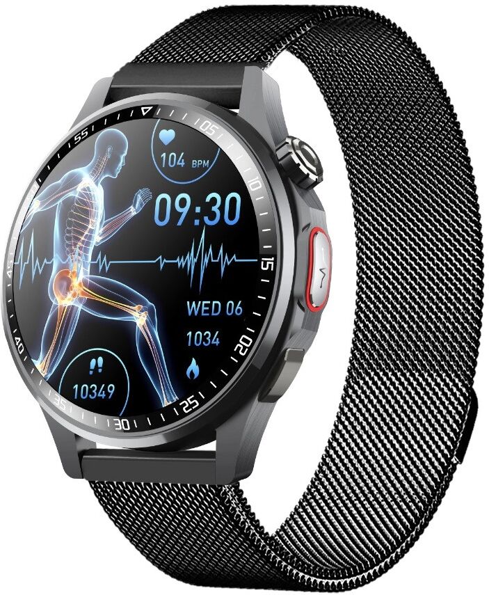 INF Smartwatch mit 1.55 inch rundem Display, Bluetooth 5.3, 150+ Sportmodi, lange Akkulaufzeit, kompatibel mit Joeme Fit