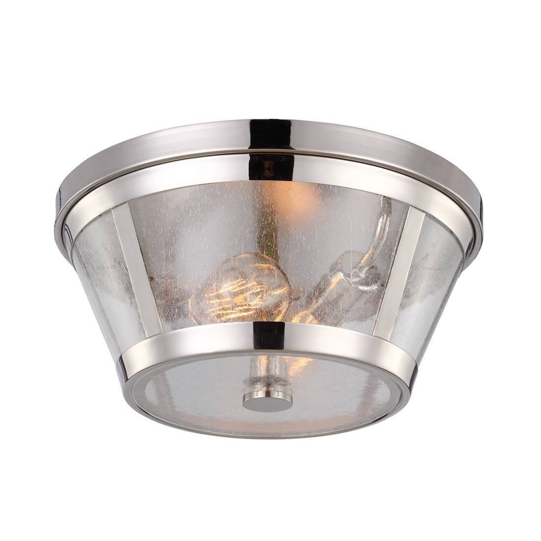 Elstead Lighting Harrow plafondlamp, 2 lichtpunten, E27, gepolijst nikkel