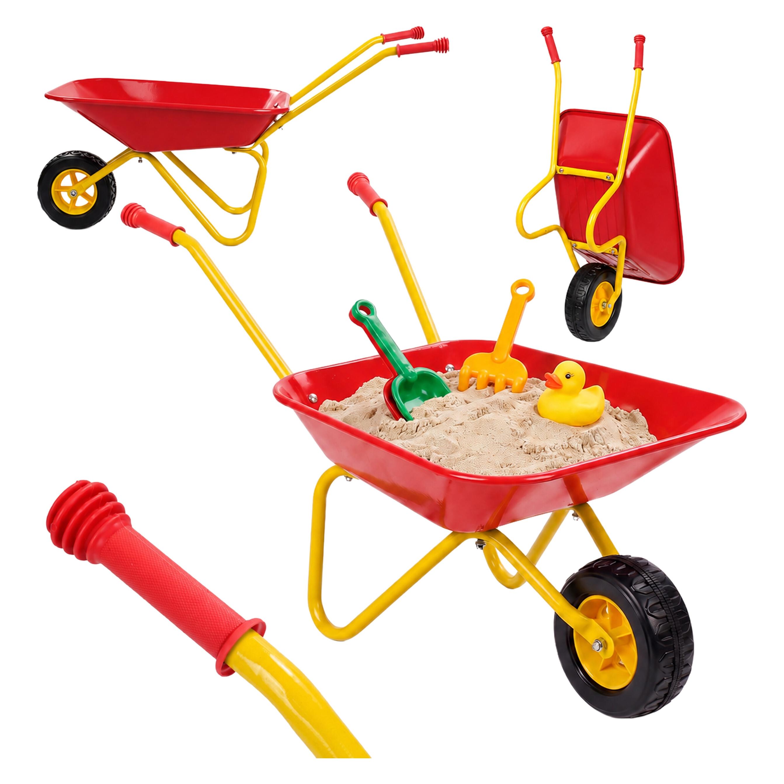 Relaxdays Schubkarre für Kinder rosa (4052025851699)