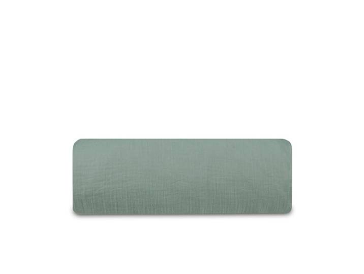 Drap housse gaze de coton vert sauge 140x190