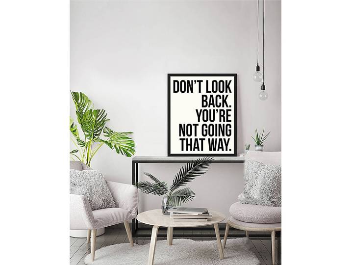 Bild Dont look Back.. Rahmen: Massivholz Buche, lackiert Abdeckung: Plexiglas Schwarz 53 x 63cm