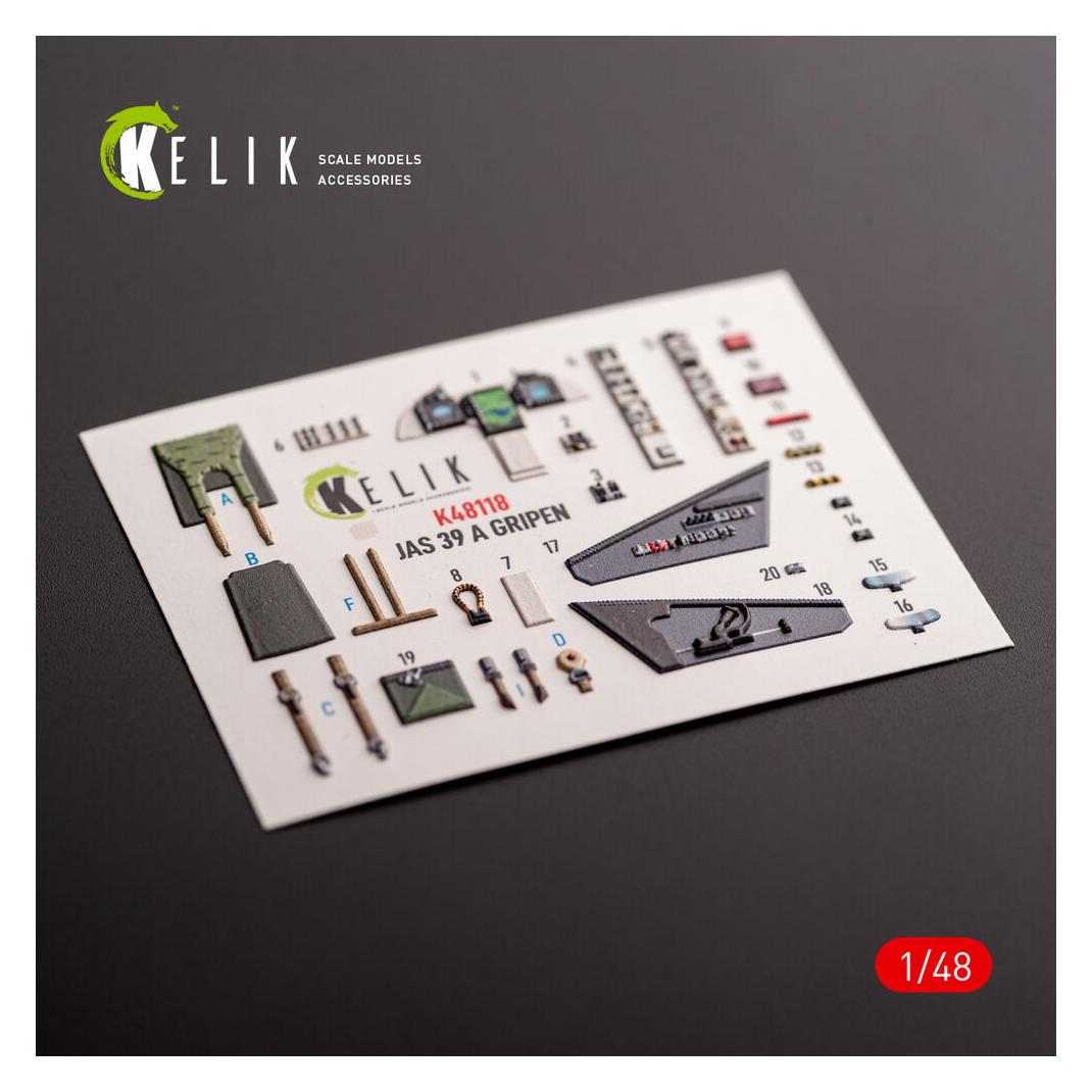 Kelik Jas-39 A - interior 3D decals for Italeri kit (K48118)